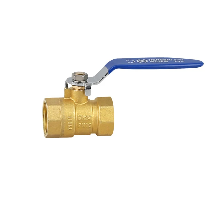 DN15-DN50 Brass Ball Valve PN16 with yellow steel handle 1/2