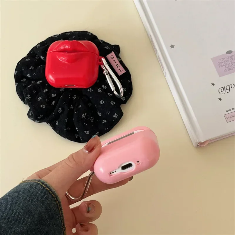 Funda de labios de parodia para AirPods 4 Airpod 1 2 3 Pro Pro2 auriculares Bluetooth caja de carga funda protectora para auriculares