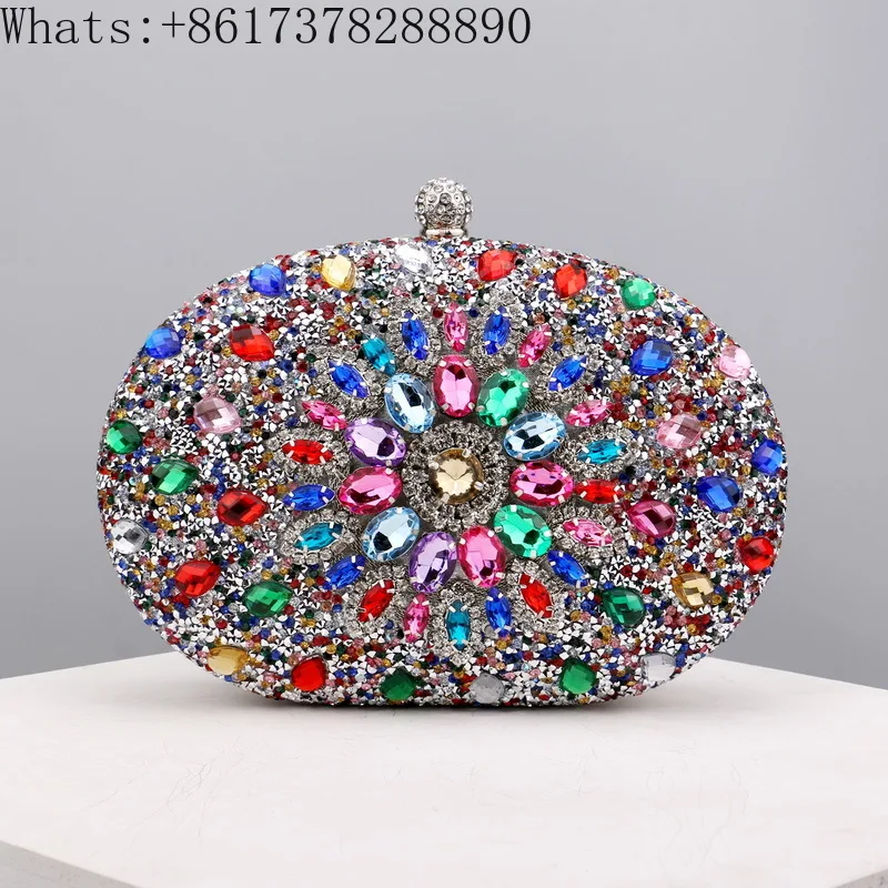 Diamond Set Bag Dress Rhinestone Dinner Bag Women's Wedding Cheongsam Versatile Banquet Evening Clutch