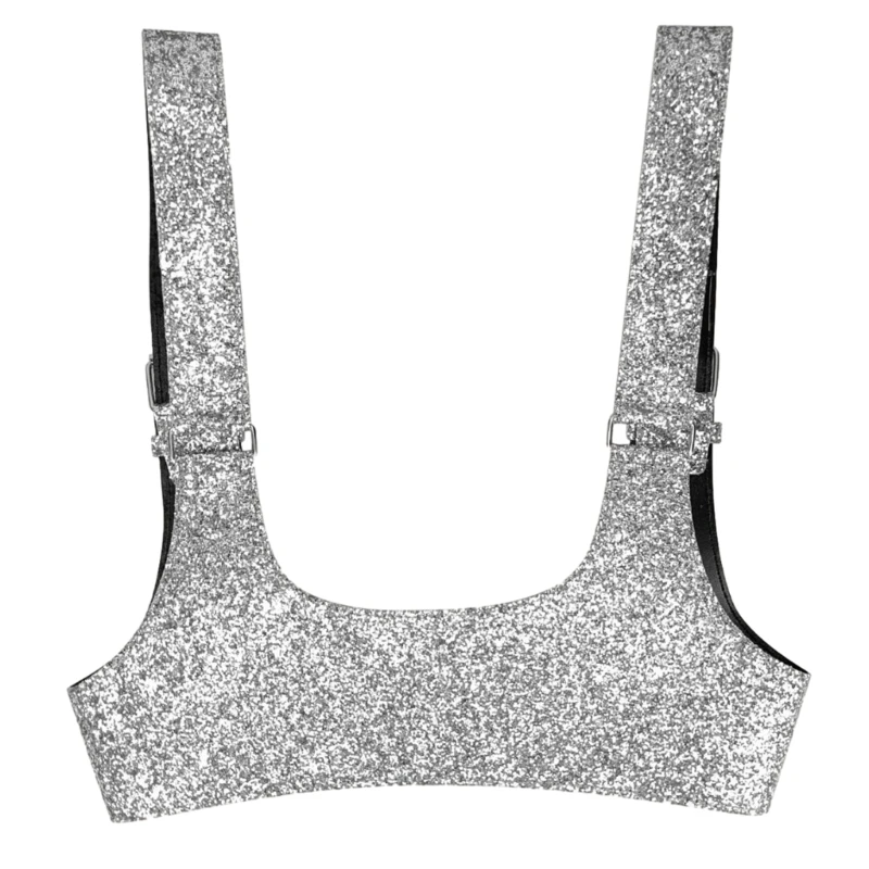 

Shining Full Sequins Decors Girl Waist Corset Wide Suspender Women Waist Shaper