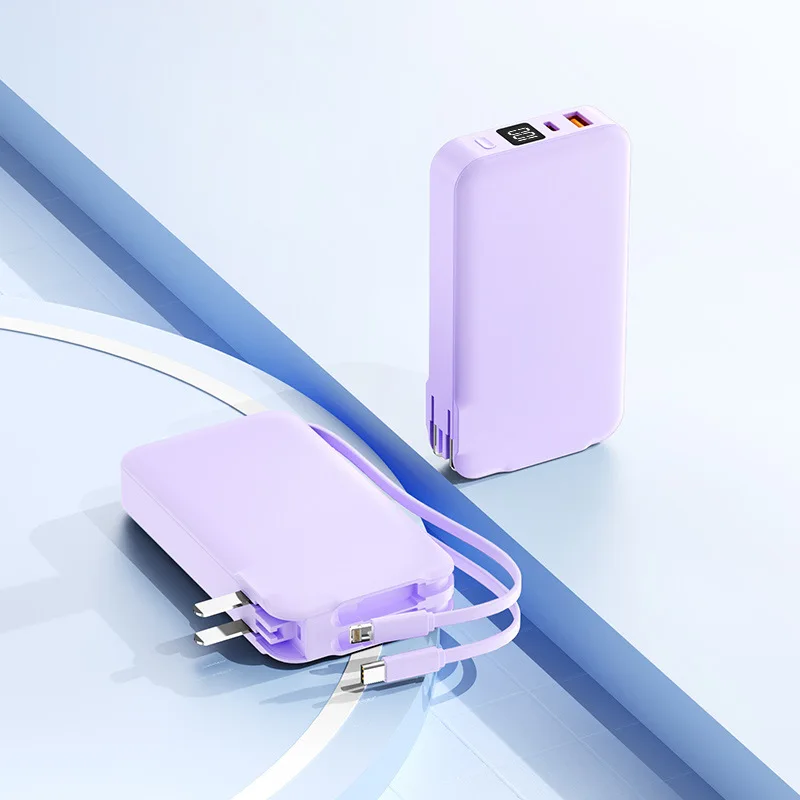 22.5W Comes with AC Plug Power Bank Super Fast Charging 10000mAh Comes with Cable Wall Plug Mobile Power Supply