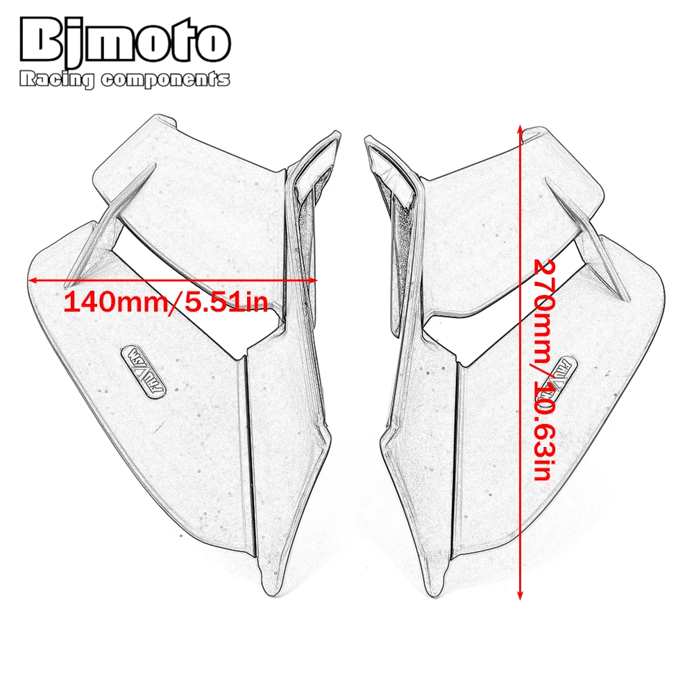 Black Winglets for Kawasaki ZX-25R 2020-2024