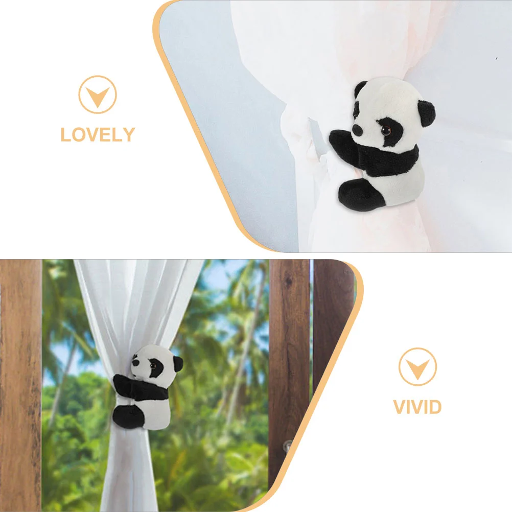 2 piezas Panda Clip Note Memo Clips Mini Peluche Pandas Dedo Niños Juguete para Foto Animal