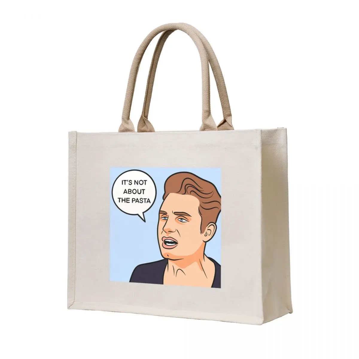 

It's Not About the Pasta Tote Bag reusable shopping bag shopping trolley bag canvas tote