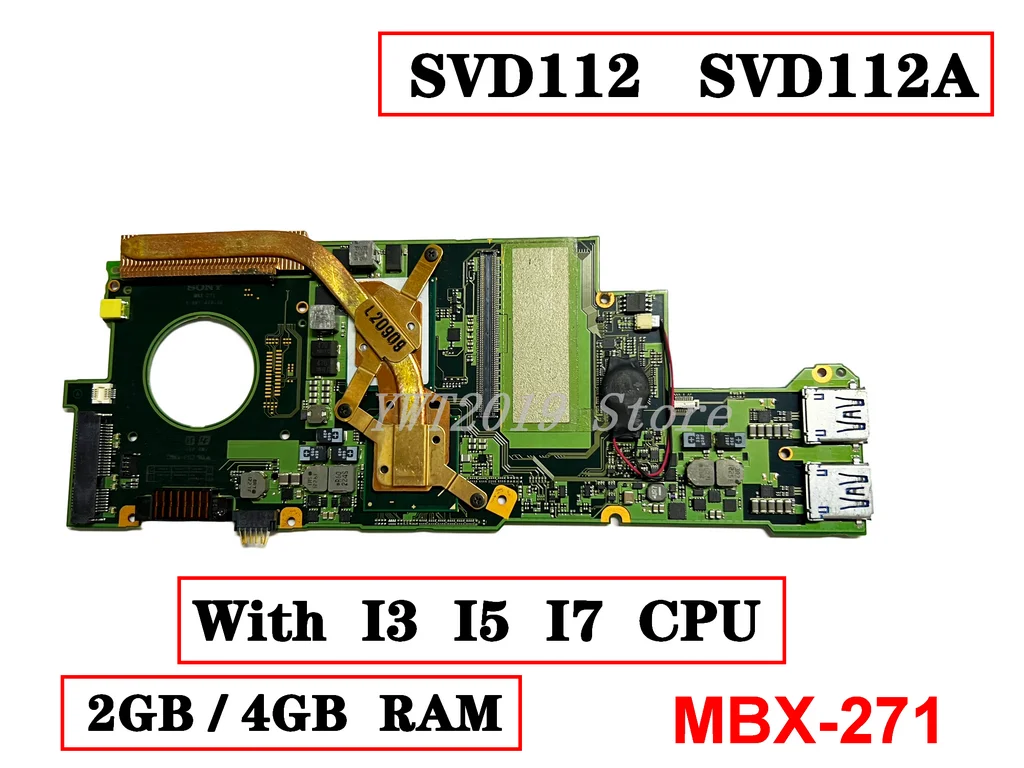 

Original For SONY SVD112 SVD112A Laptop Motherboard With / I3 I5 I7 CPU MBX-271 Tested Good Free Shipping