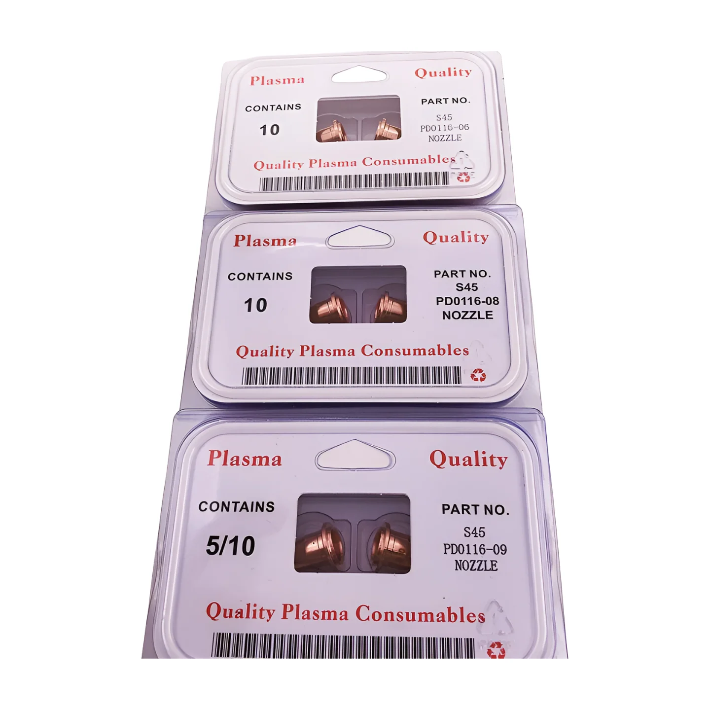 0.6 0.8 0.9mm S45 CUT55 PT40 IPT-40 PT 40 HC4000 Burner Plasma Torch Cutter Accessories 5 Tip + 5 Electrode Fit Telwin Plasma 34