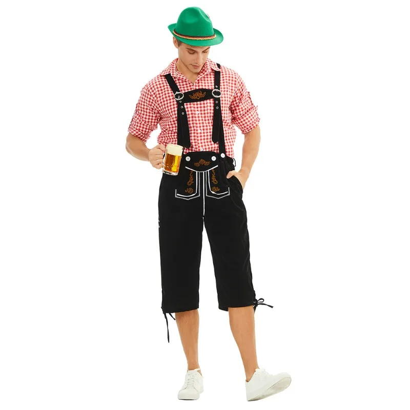 رجل مهرجان أكتوبر ليديرهوسين زي مهرجان البيرة الألمانية ملابس البافارية التقليدية هالوين كرنفال حفلة مرحلة الأداء