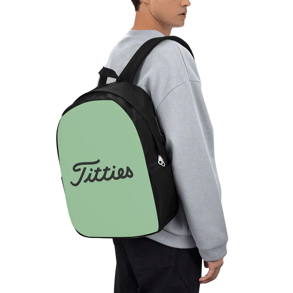 Titties Golf Ball Backpack Travel Notebook Bag Computer College Student School Bag Laptop Shoulder Bags for Men Women