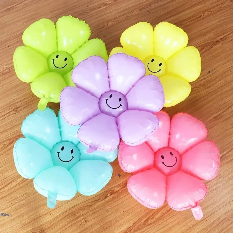5 stücke Macarone Gänseblümchen Blume Folie Luftballons Plume ria Ball Hochzeit Geburtstags feier Dekoration Baby party Foto Requisiten Luft Globos