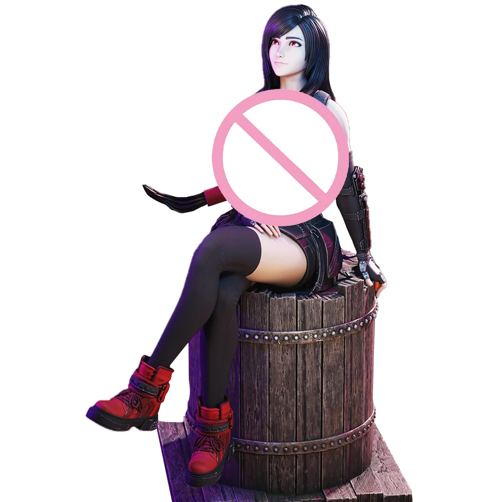 1:18 Scale High-Detail Valiant Female =Anime Figure Tifa- 3D Resin Miniatures | Unpainted Model Kit (A1019)