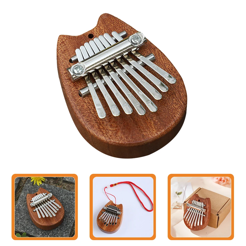 

Thumb Piano Mini Kalimba 8 Keys Wooden Musical Instrument Small Light Premium Material Durable Gift Idea For Family