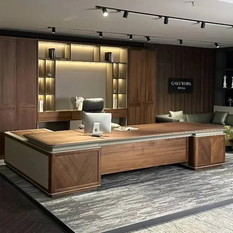 Vintage Decoration Office Desks Manager Simple Standing Luxury Office Desks Modern Corner Study Escrivaninha Work Station Table