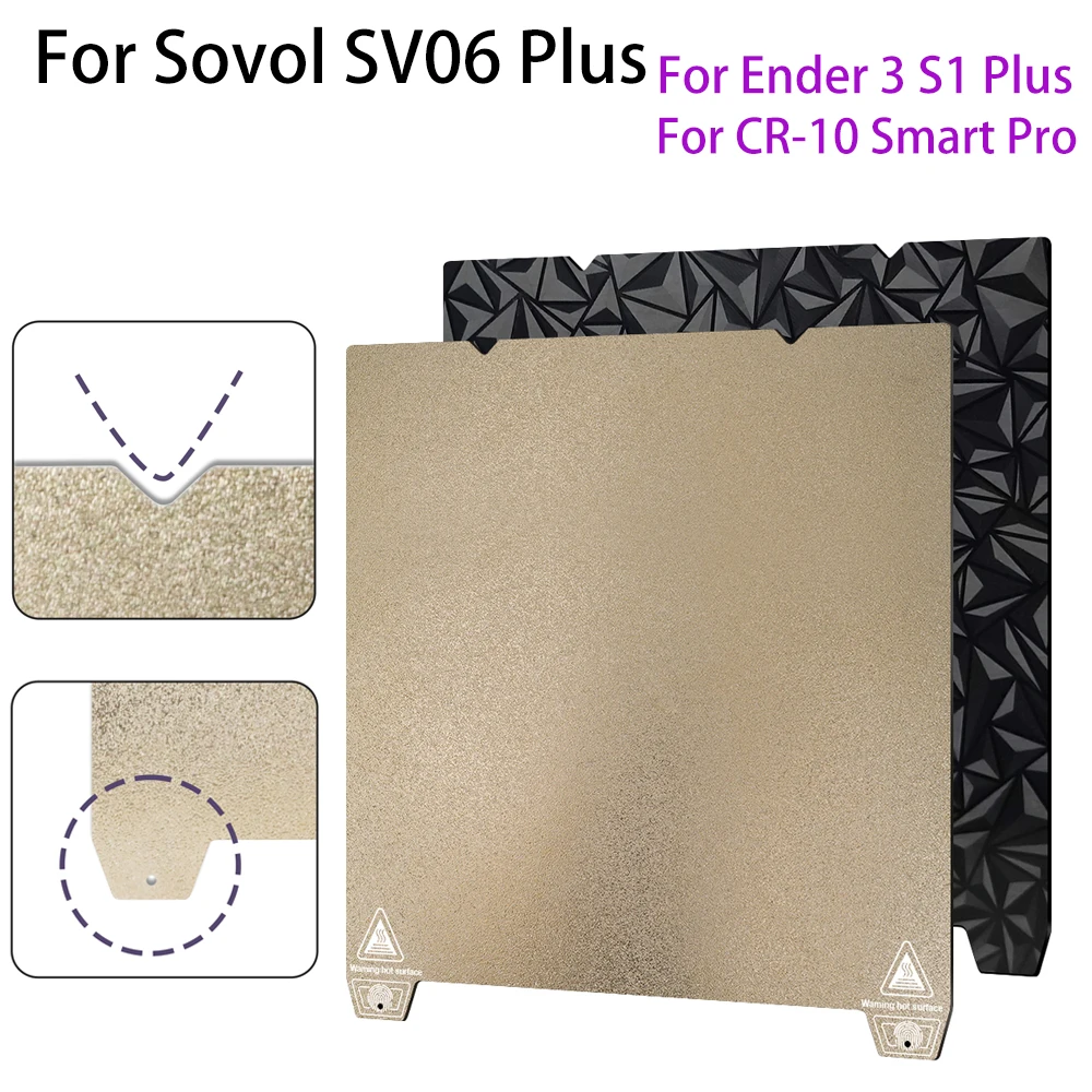 For Ender 3 S1 PLUS / Sovol sv06 Plus Build Plate 310*315mm Printing Platform Board PEI bed Build For CR-10 Smart Pro