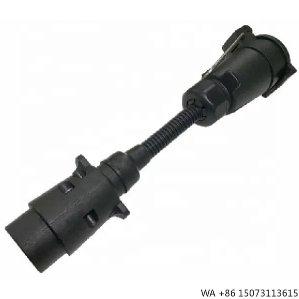 7 Pin Large Round Trailer Plug to 5 Pin Large Round Trailer Socket Adapter for Towing Commercial Agricultural Farm Trailer
