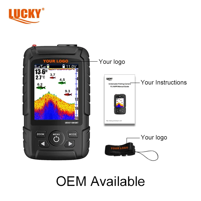 Lucky Fishfinder FF718LICD-LAIce 2,8 inch lithium-ionbatterij Gekleurd dot-matrixdisplay LA Draadloze sensor IJsvissensor