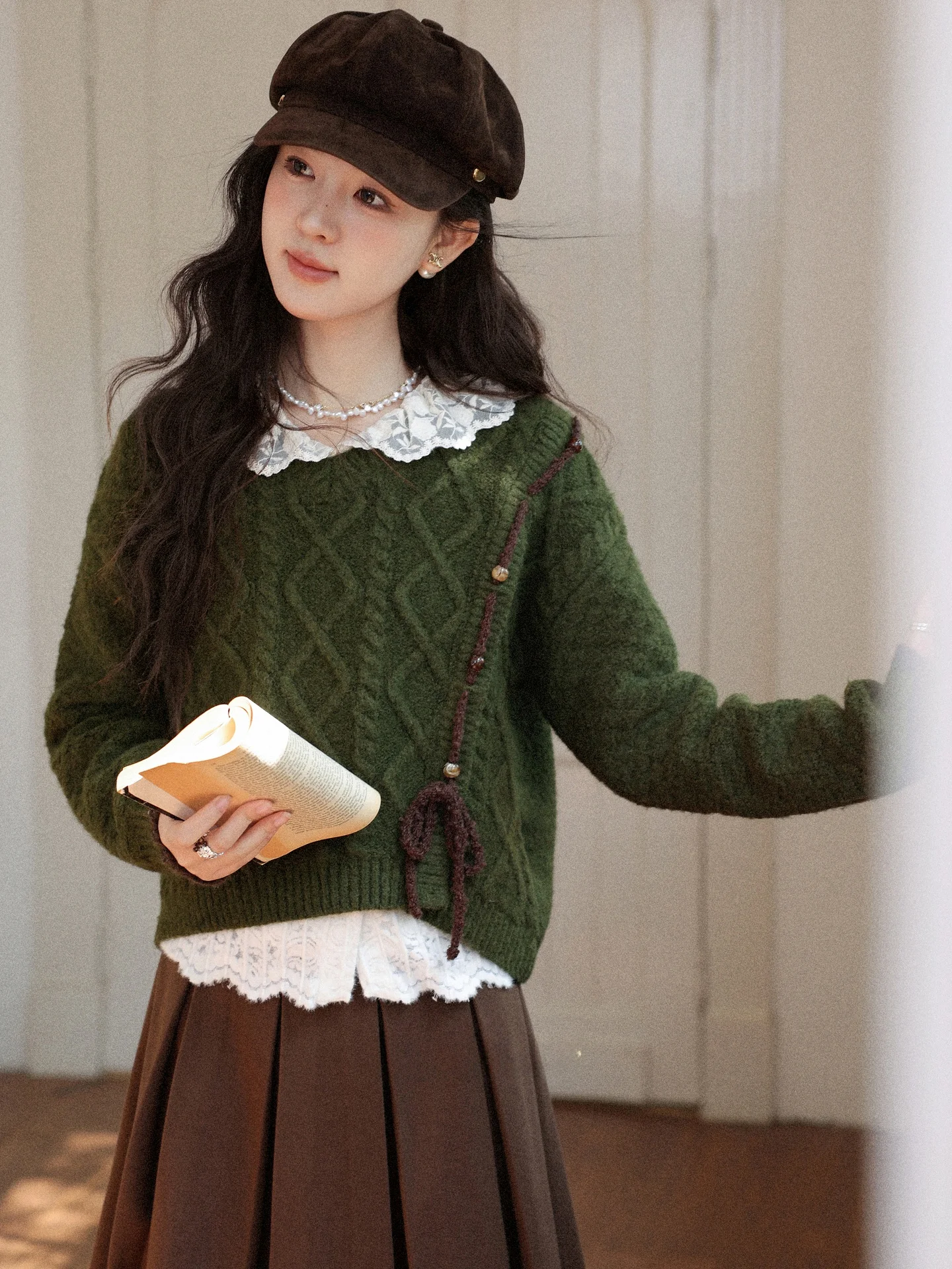 

Женский длинный кардиган с открытыми рукавами, осенне-зимний, уютный, для повседневной носки