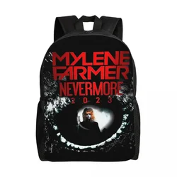 Personalized Mylene Farmer Nevermore 2023 Backpack Men Women Casual Bookbag for College School French Singer Bags