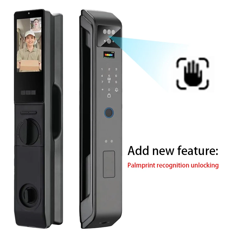 Smart Lock Palmprint 3D Face Recognition Fully Automatic WIFI Fingerprint APP Biometric Card Key Digital Lock