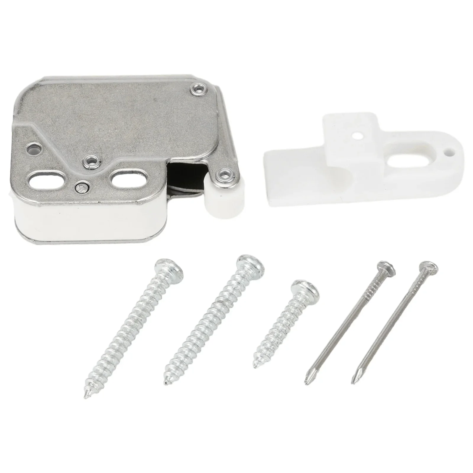 Spring Push Catch Touch Latch Cabinet Doors Snap Lock With Mounded Nylon Roller Automatic Spring Push Catch Bounce Lock