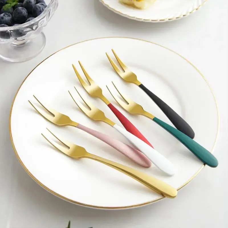 Simple 304 Stainless Steel Fruit Fork One Creative Tableware Fruit Fork Stainless Steel Home Western Food European