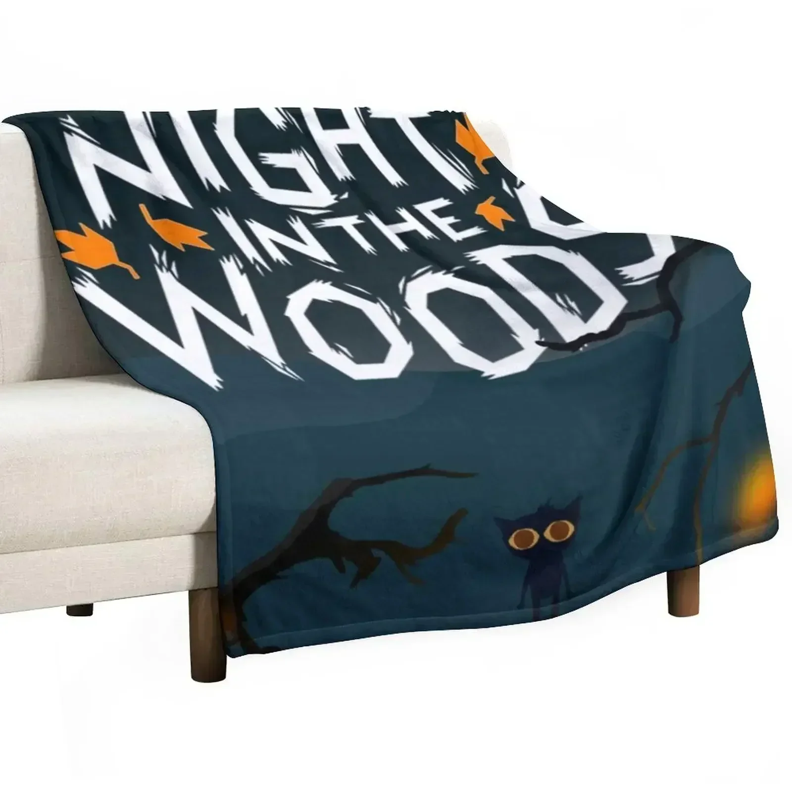 

Night in the woods Throw Blanket Soft Bedroom Blanket for Night Sleeping
