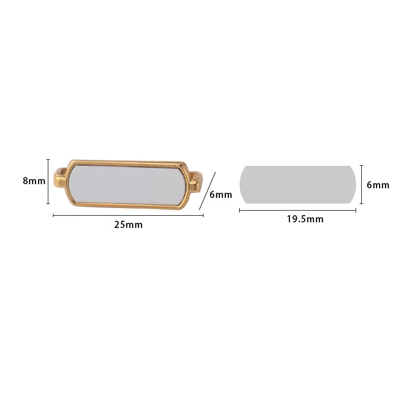 10pcs Sublimation Blank ID Name Watch Strap Buckle Heat Transfer Logo Chart Sport Watch Metal Strap Buckle