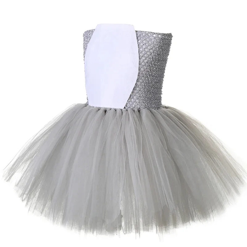 Baby girls koala bear tutu dress for kids toddler Halloween animal costumes children birthday tulle outfit with ear headband set