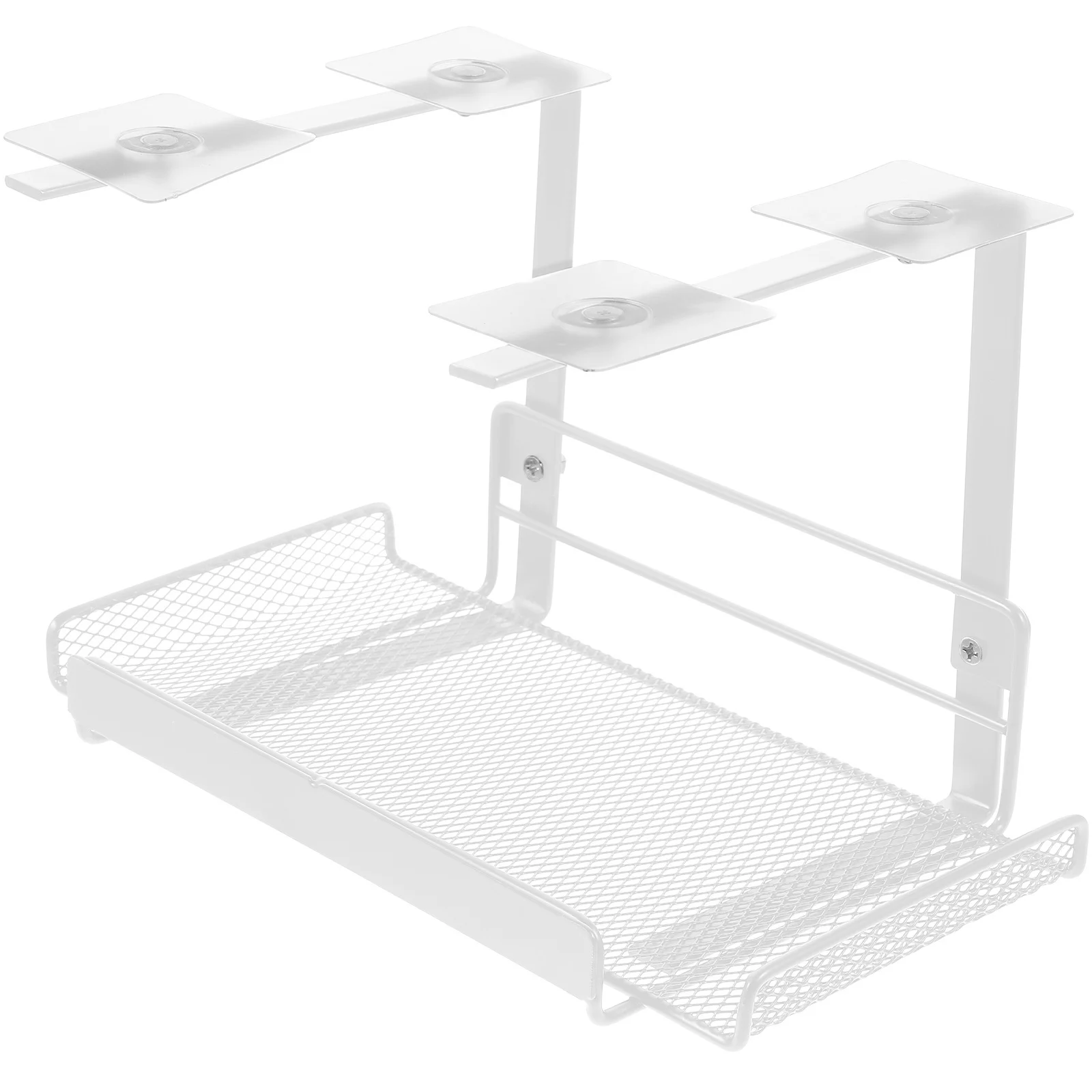 

Cable Management Rack Under Desk Metal Cord Organizer for Charging Cables and Power Strips Storage Tray with Mounting Holes