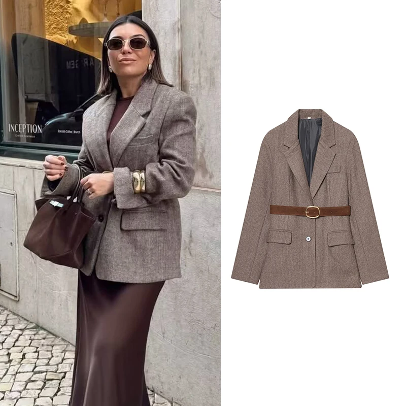 

Women's New Autumn Blazers 2025 New Fashion Loose Elegant Women's Warm Jackets Autumn Chic Street Travel Holiday Coats