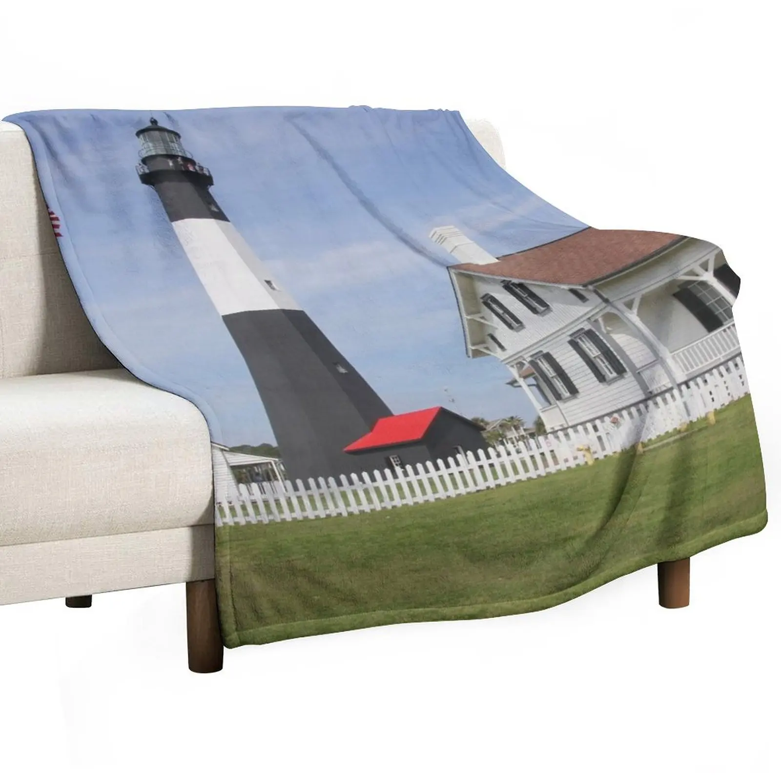 Tybee Island Lighthouse رمي بطانية قطبية فاخرة وسميكة فاخرة St مخصصة #3