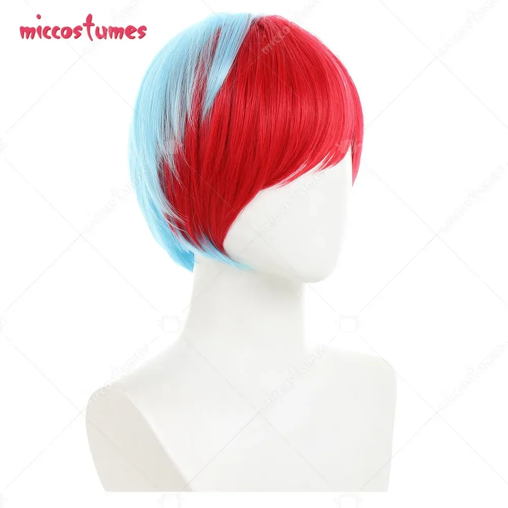 CosplayPenny コスプレウィッグ ブルー レッド ショートウィッグ ハロウィン用