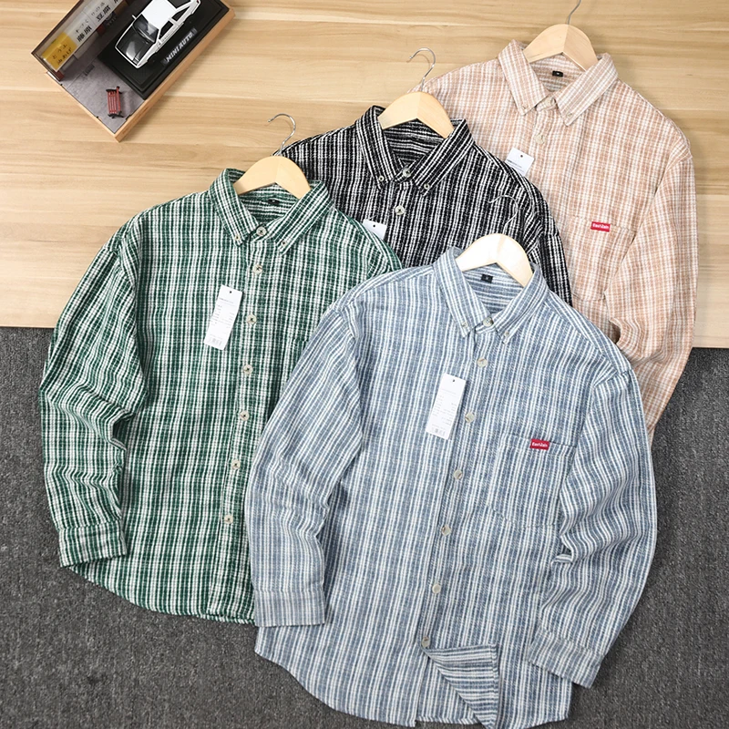 

Thiened Chenille! Soft And Skin-friendly! Double Comfort! Autumn Winter Men's Fre Plaid Versatile Long Sve irt