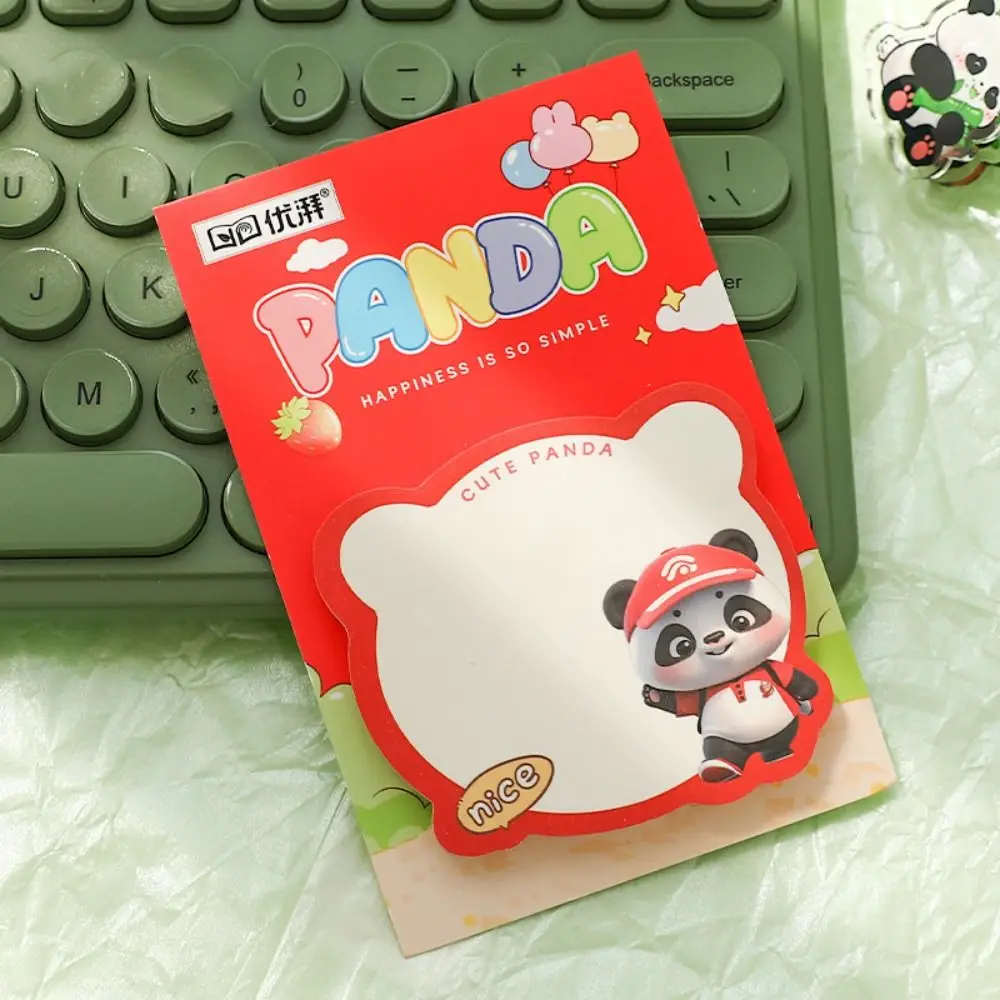 8Pcs 50 Sheets Panda Sticky Notes Thickened Removable Self-Adhesive Sticky Notes 4 Model Square Memo Pad Student