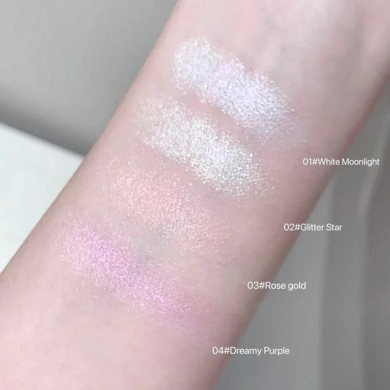 SHAQINUO Highlight Powder, Perfect Pearlescent Shimmer Palette สําหรับใบหน้า, ปากกาเน้นข้อความติดทนนาน, เนื้อนุ่มและเนียน