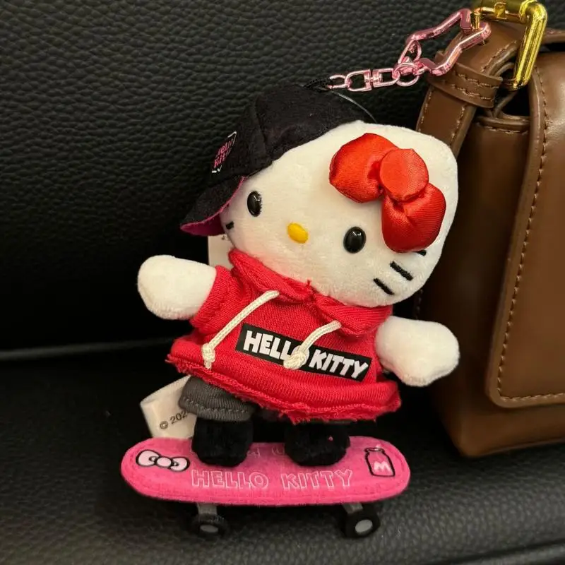 2025 neue Cartoon Roller Hallo Kitty Tasche Anhänger Kuromi Pochacco Plüsch Puppe Schlüsselbund Mädchen Rucksack Reißverschluss Plüsch Dekoration Geschenke