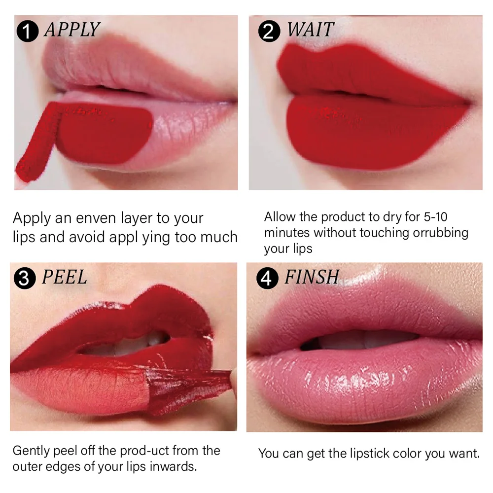 Rossetto strappabile Lip Liner Smalto labbra Impermeabile a lunga durata Non sbiadisce Lip Contouring Lip Rimpolpante Rossetto opaco Tazza antiaderente