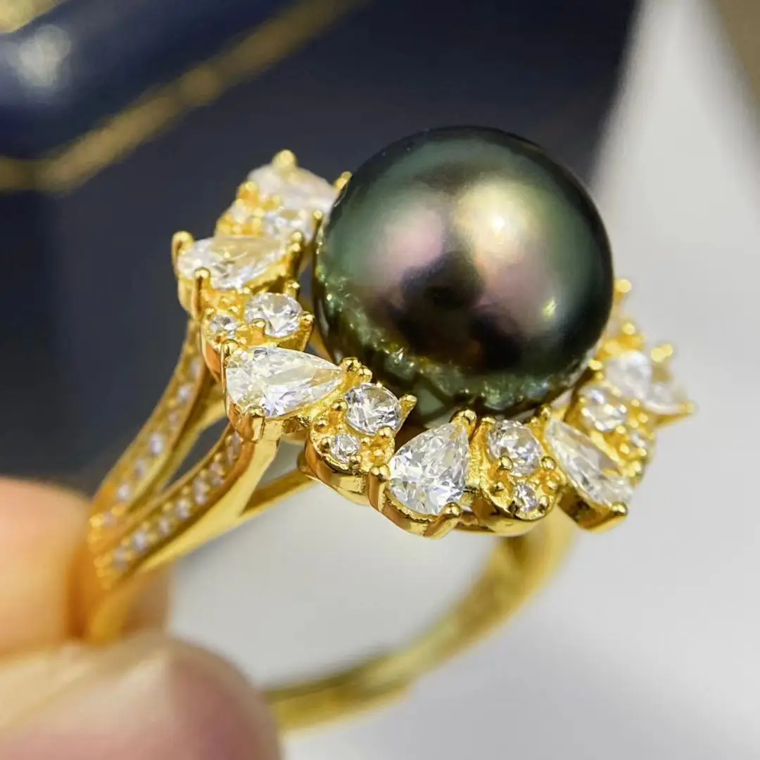 

Wholesale S925 Sterling Silver Adjustable Ring Mount Settings Findings Mountings Accessory Parts for 10-11mm Pearls 5pcs/lot