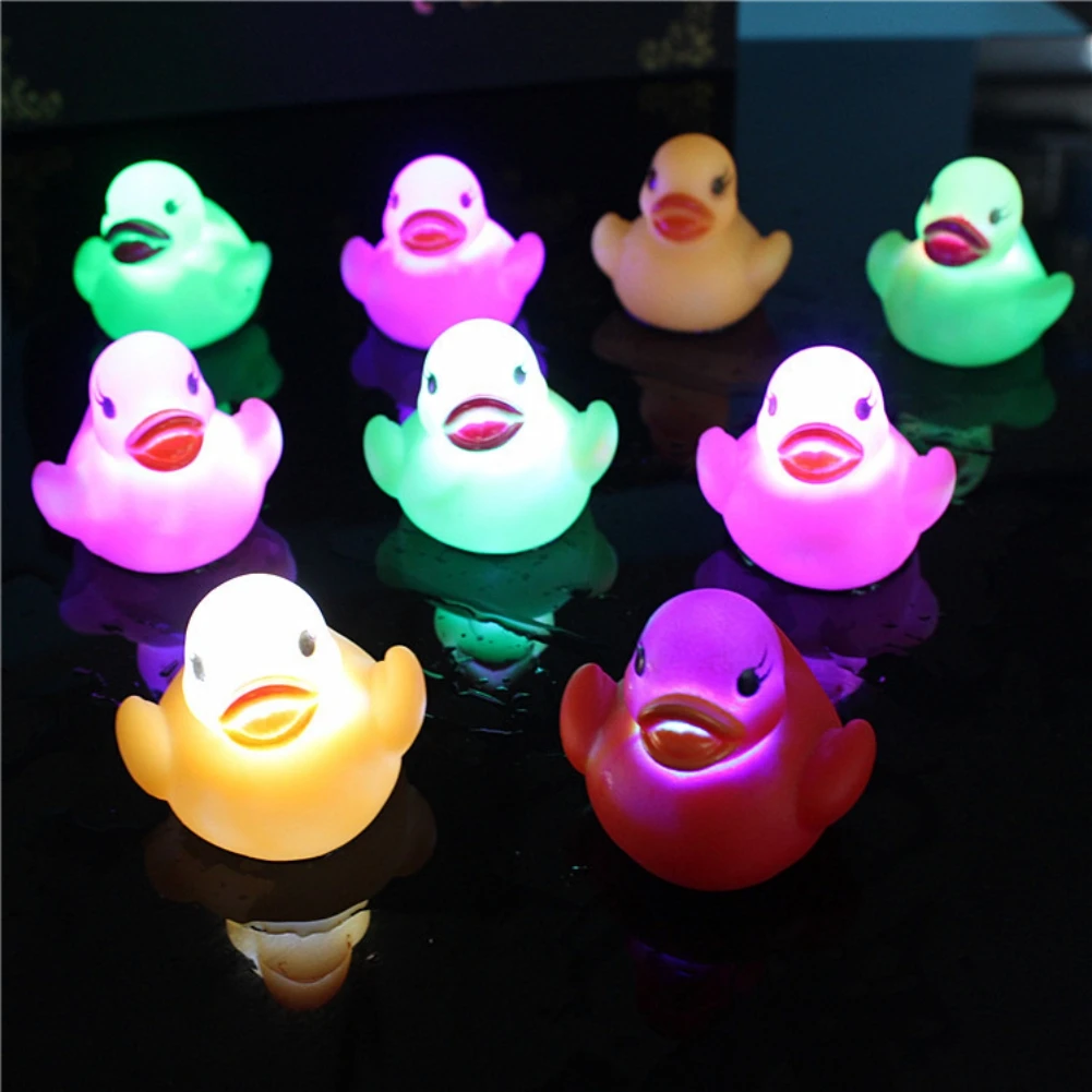 

Baby Bathing Toy Kids Cute Duck Bathroom Sprinkling Shower Swimming Water Luminescent Toys For Children Floating Bath Toys