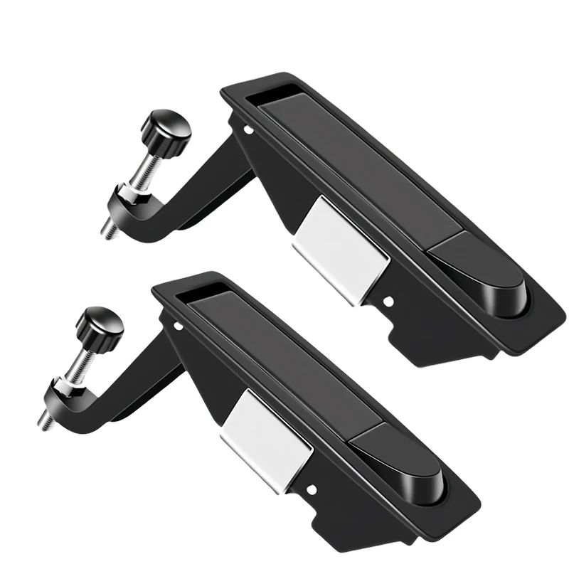 

2PCS Caravan Compression Lever Door Lock Flat Handle Lock Electric Cabinet Bounce Lock Equipment Door Lock RV Accessories
