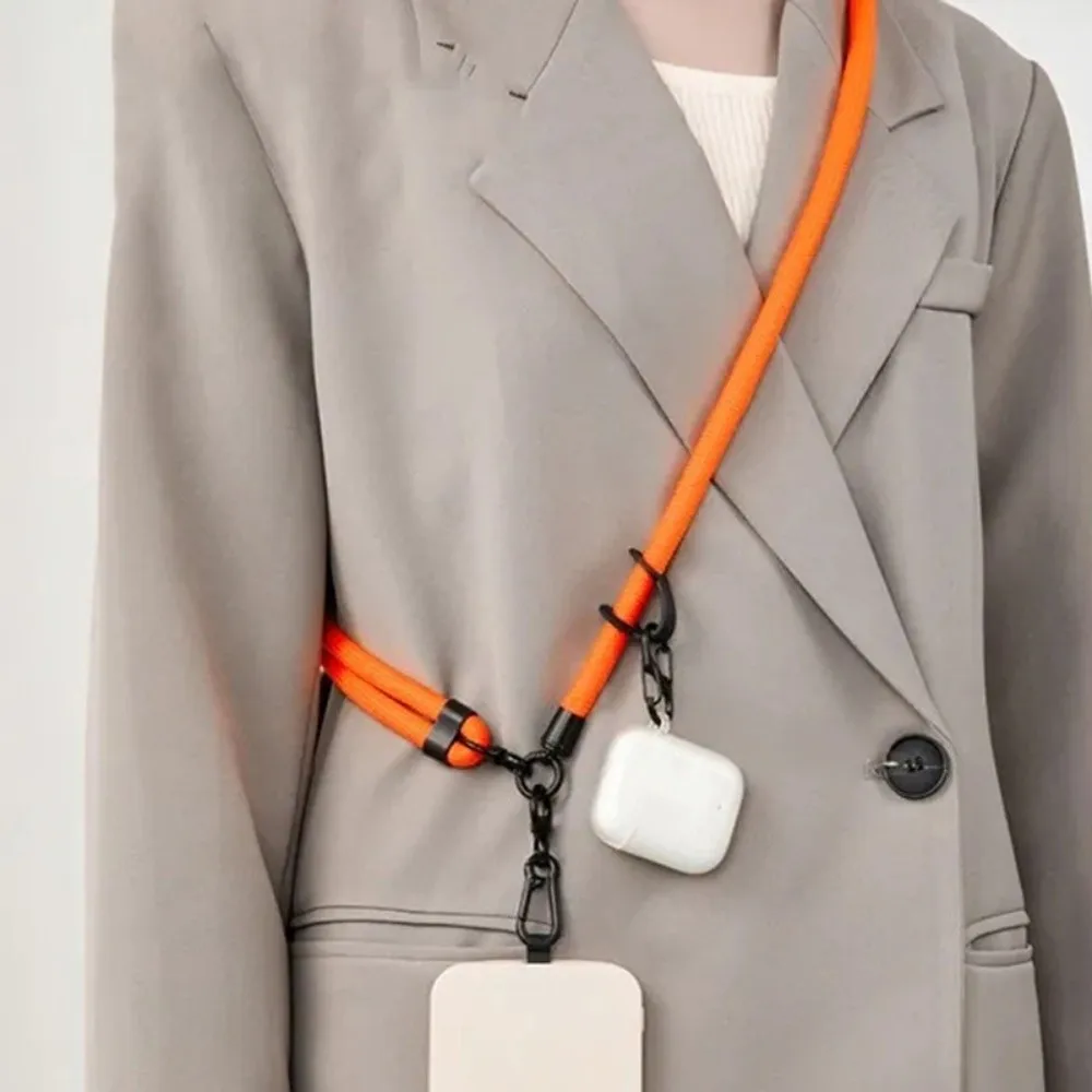 10 مللي متر Crossbody حزام الهاتف سماعات معلقة انفصال الهاتف المحمول الحبل طويل مكافحة خسر الهاتف الرقبة الأشرطة #2