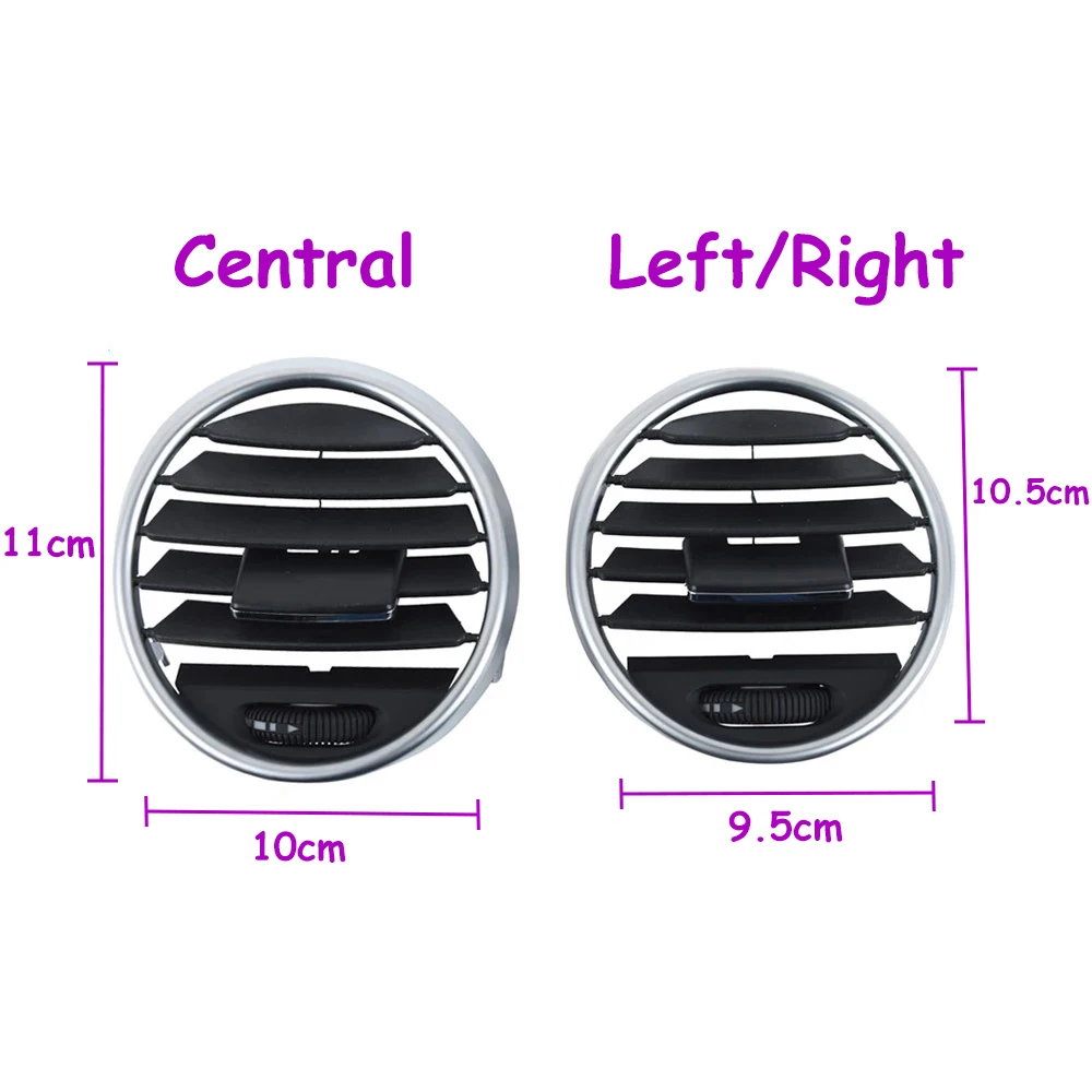 Car Dashboard Central Left Right AC Air Vent Grille Outlet Panel Cover Replacement For Mercedes Benz W164 M ML GL 2005-2011