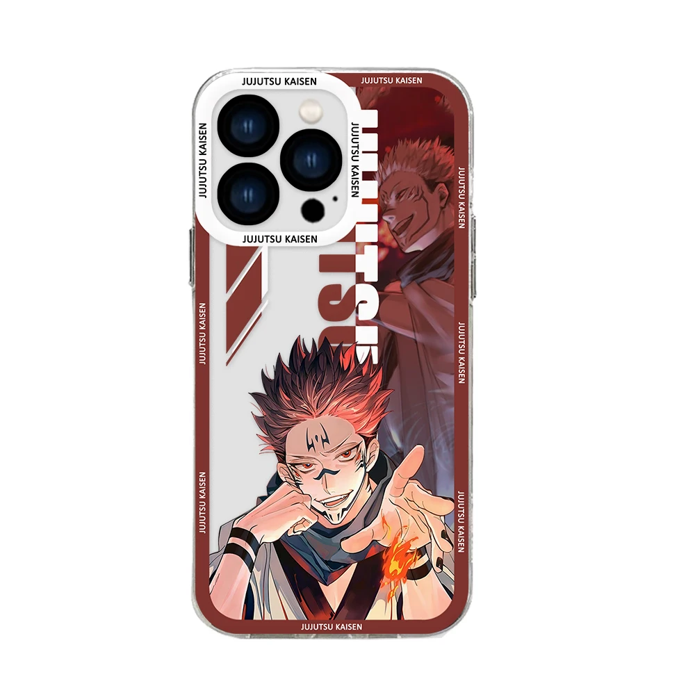 Custodia per telefono Anime Jujutsu Kaisen per Redmi Note 12 11 10 9 Pro 7 8 9C 10C 12C 13C 4G 5G Cover trasparente in Silicone morbido