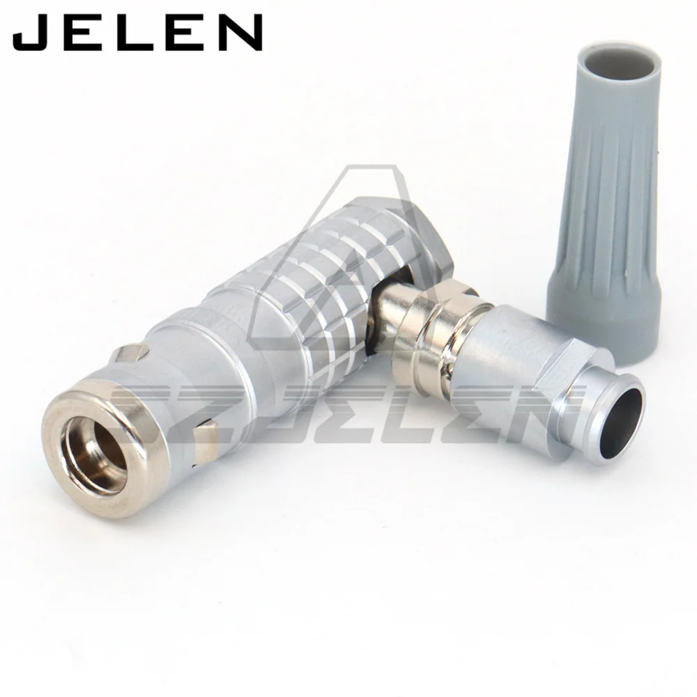 Compatible Elbow Plug FHG 0K 2 3 4 5 6 7 9 12Pins Right Angle IP 66/68 Push-Pull Self-Latching Connector For Data Transmission