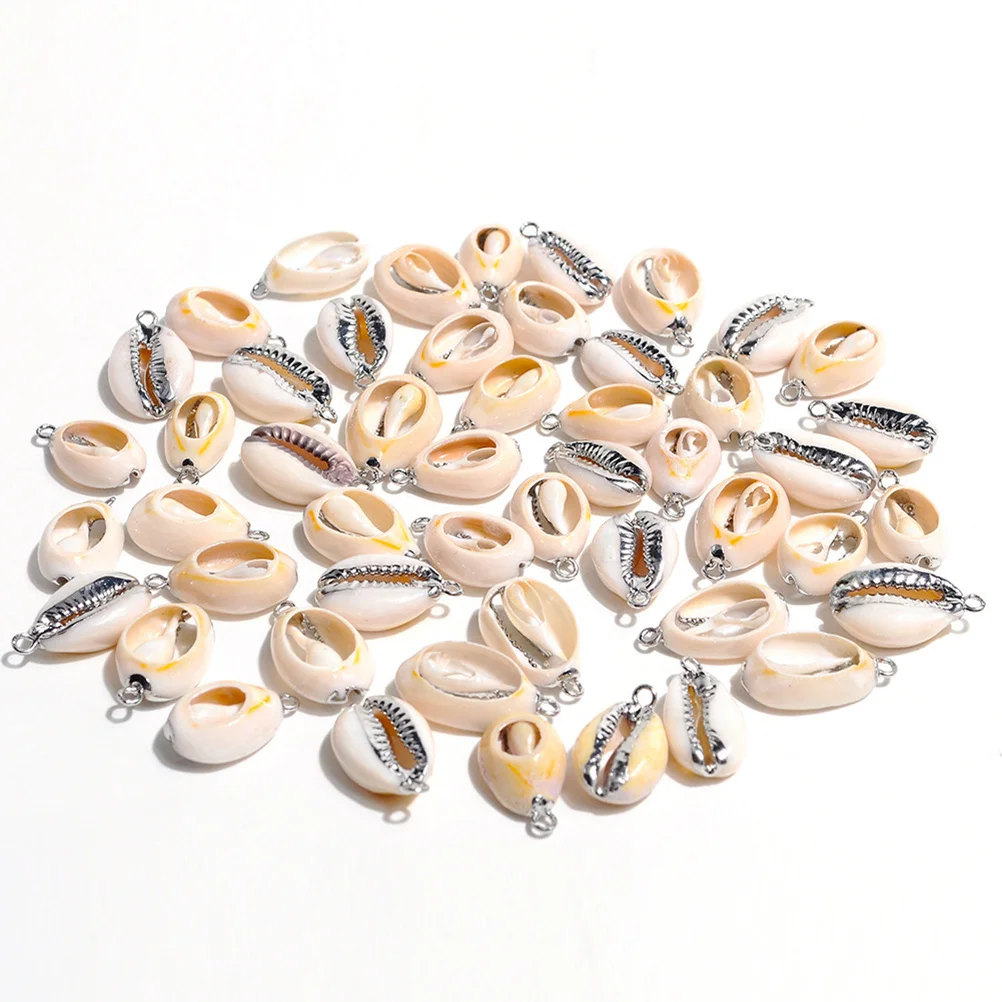 

10 шт. натуральных серебряных украшений из ракушек, легкие конфетти-украшения для серег и ожерелий, для вечеринок, свадеб и рукоделия