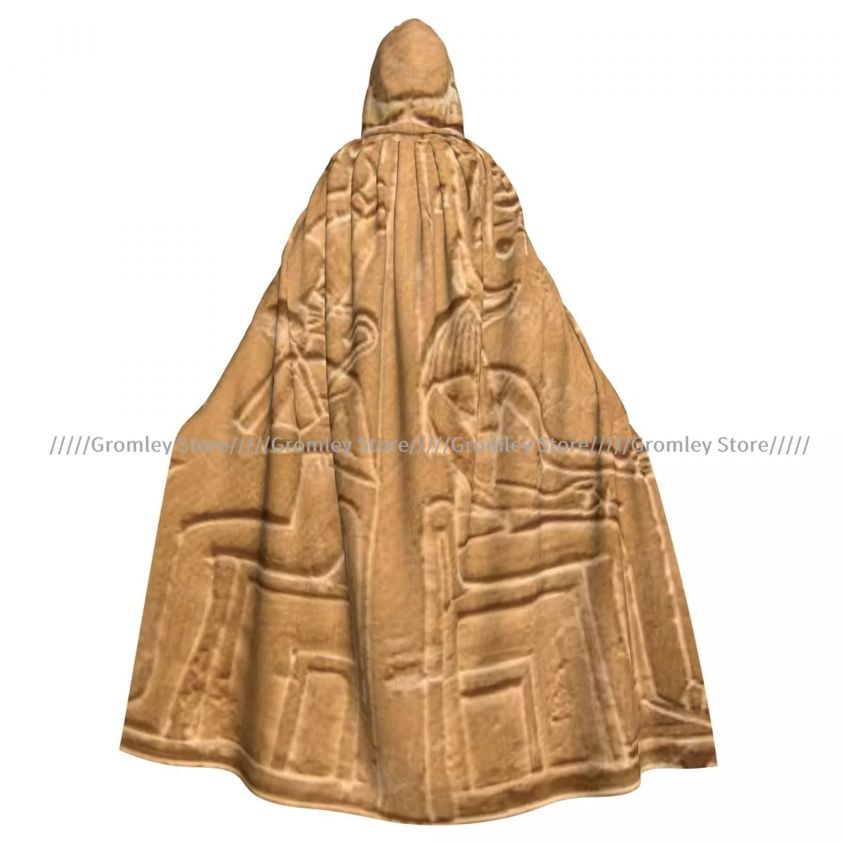 Unisex Cloak Egyptian Hieroglyphs On The Wall Stone Surface Scripts Arts Cape Hooded Medieval Costume Witch Wicca Vampire