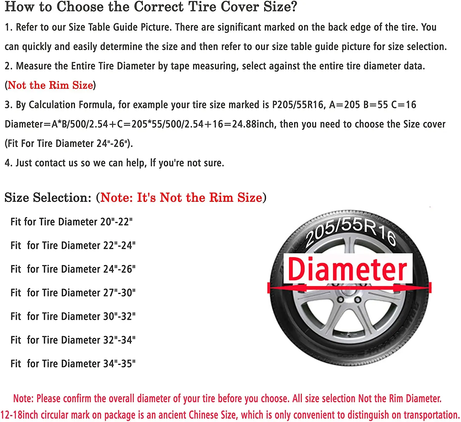 Moonet Universal Spare Tire PVC Leather Cover 12\