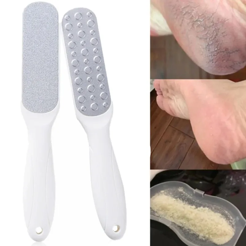 New 1pcs White File Foot Grater Double Side File Professional Rasp Heel Grater Hard Dead Skin Callus Remover Tool Pedicure