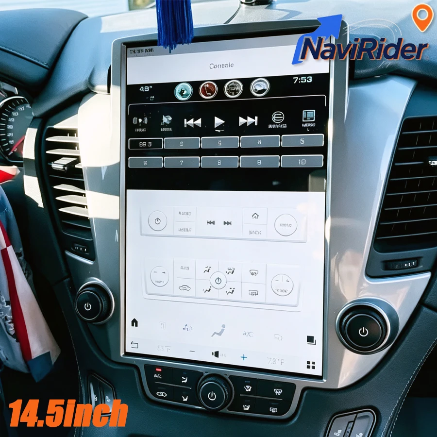 14.5inch For Chevrolet Saboban 2014-2020 For GMC Yukon Tahoe Car GPS Android Multimedia Video Player Navigation Wireless Carplay