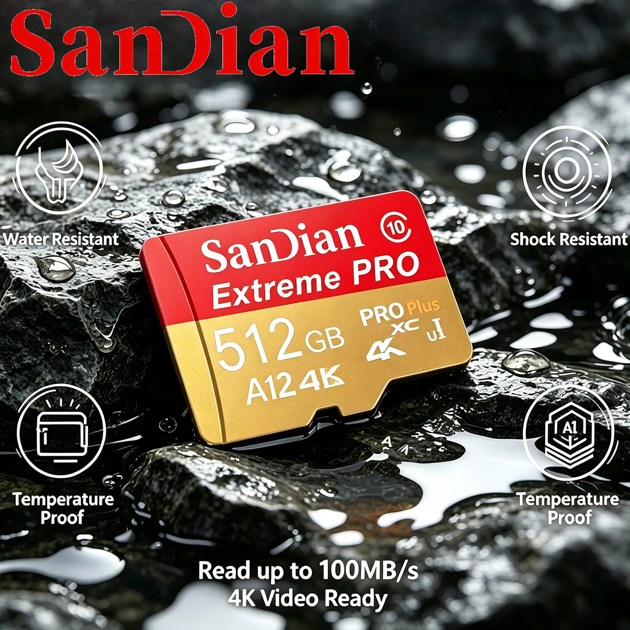 Micro TF SD Card TF Cards SD Cards 256GB 64GB 128GB Memory Card Fast Transfer A1 UHS-I Temperature Proof for Tablet PC