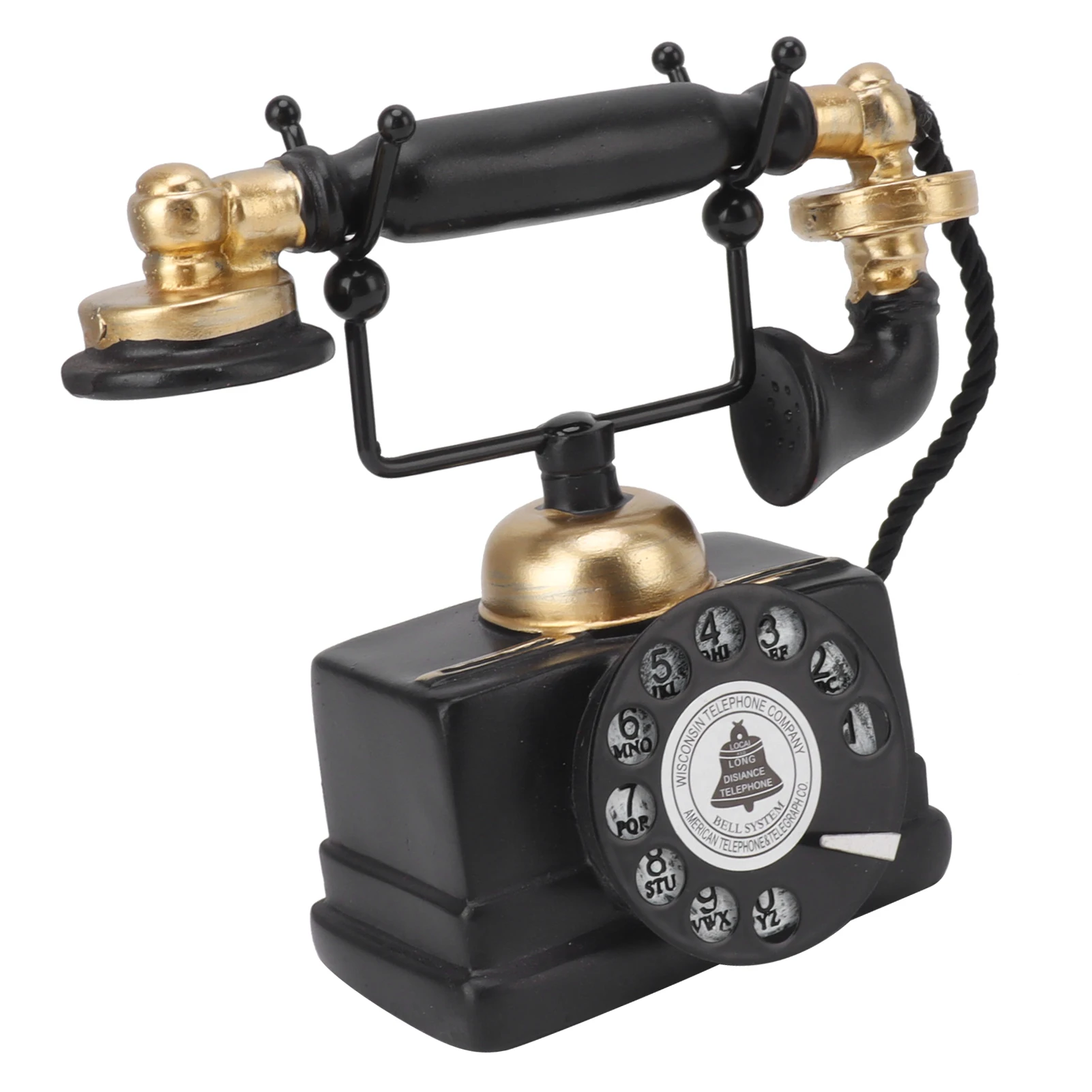 Telephone Model Decoration Resin Vintage Telephone Decor Statue for Home Living Room Bedroom Study Cafes Decoration